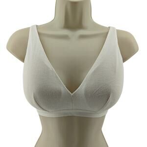 Knix Micro Modal Rib Bralette White Womens Small